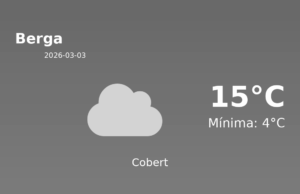Predicció meteorològica: Berga, 3 de Març de 2026