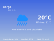 Predicció meteorològica: Berga, 1 de Maig de 2026