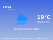 El temps avui 14 de Maig de 2026 a Berga segons l’AEMET