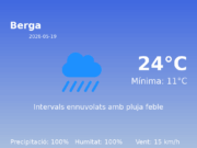 Predicció meteorològica: Berga, 19 de Maig de 2026