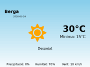 El temps avui 24 de Maig de 2026 a Berga segons l’AEMET