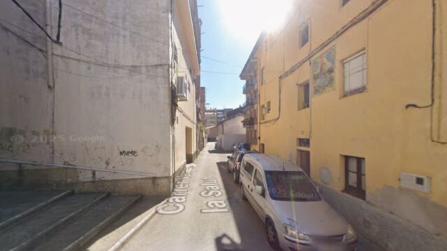 Imatge del carrer Verge de la Salut, lloc de la detenció (Berga)