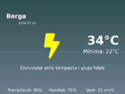 AEMET: El temps per a Berga – 16 de Juliol de 2026