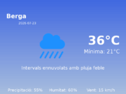 El temps a Berga avui, 23 de Juliol de 2026